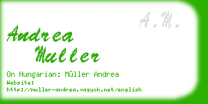 andrea muller business card